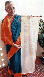 Sarada Hoffman with the citation